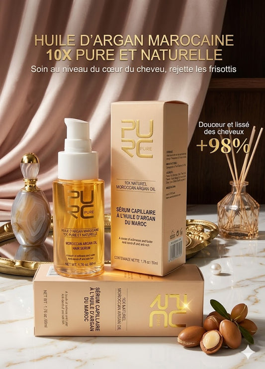 L'Or du Maroc : Cheveux Soyeux" : 72H de Douceur et Éclat