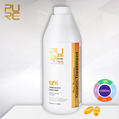 Shampoing PURC Keratin 1000ml – Soin Lavant Reconstructeur pour Cheveux Abîmés